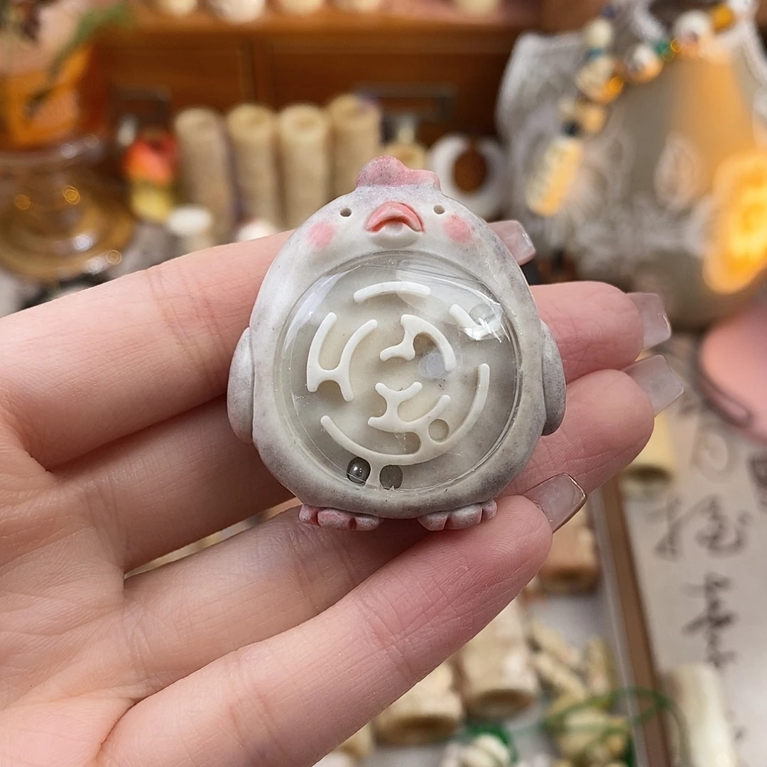 鹿骨把件尔*吨M41鹿角咕咕鸡