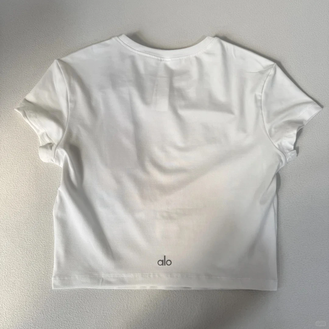 【正确版】修身型圆领背后LOGO拼接透气INS风速干短袖T恤舒适