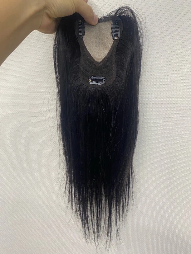 加厚加长款9✖️12.大网底，仿真头皮补发片真发丝遮盖白发补充发量