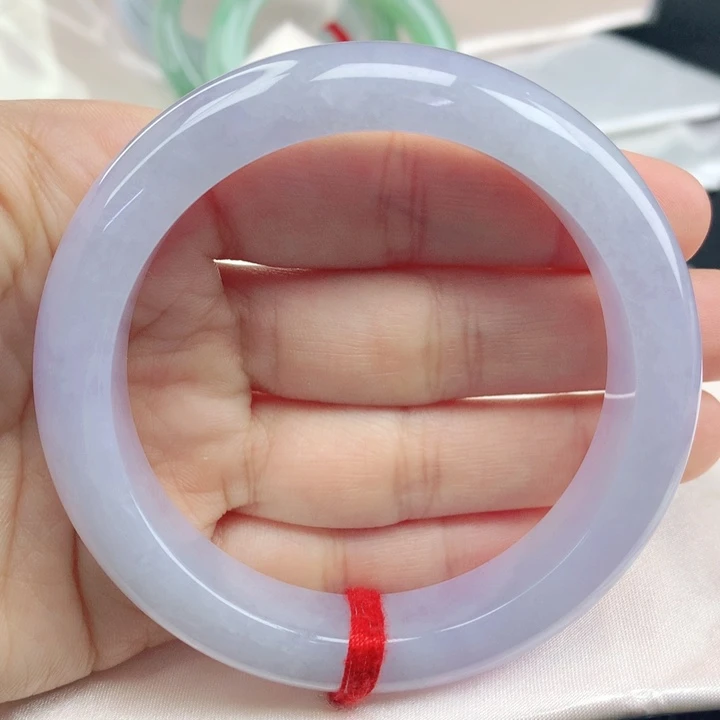 翡翠手镯未镶嵌冰紫57
