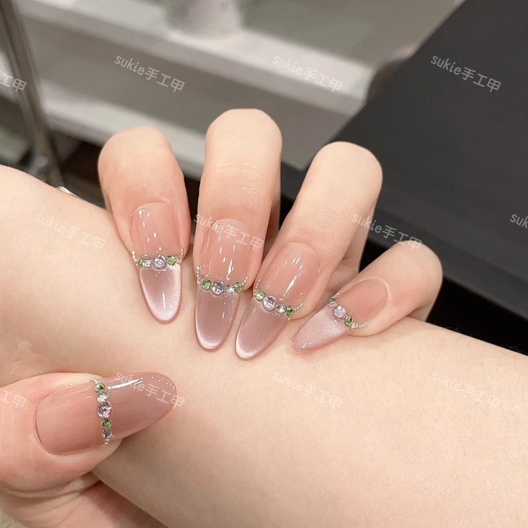 【红果果绿泡泡 】夏季高级纯欲ins气质优雅手工穿戴甲返潮复古