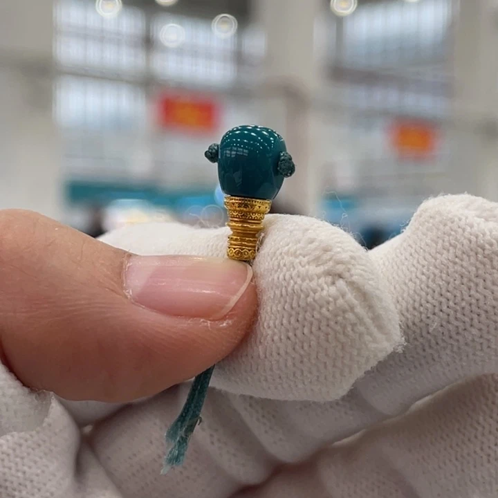 ღ***。绿松石18K金镶嵌珠宝奇石