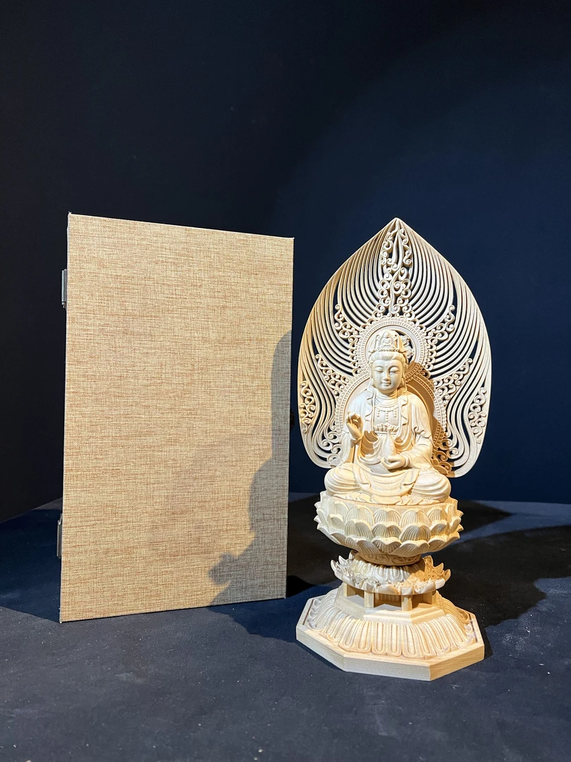 闪购链接【福利款】桧木净瓶观音 家居收藏送礼摆件