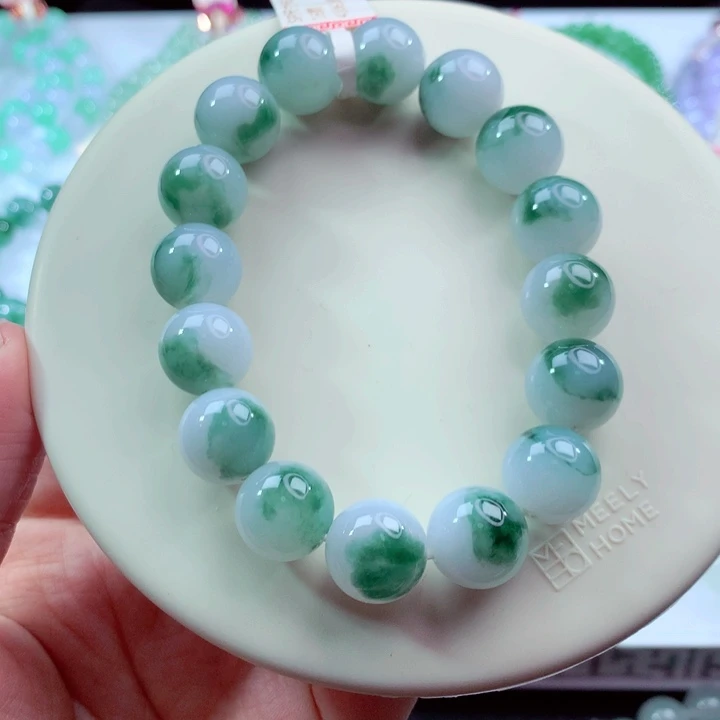 翡翠未镶嵌手链卡12.8