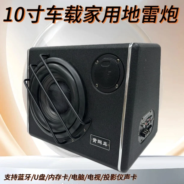 黄鹂鸟10寸大功率车载重低音炮家用蓝牙音响220v12v/24改装音箱