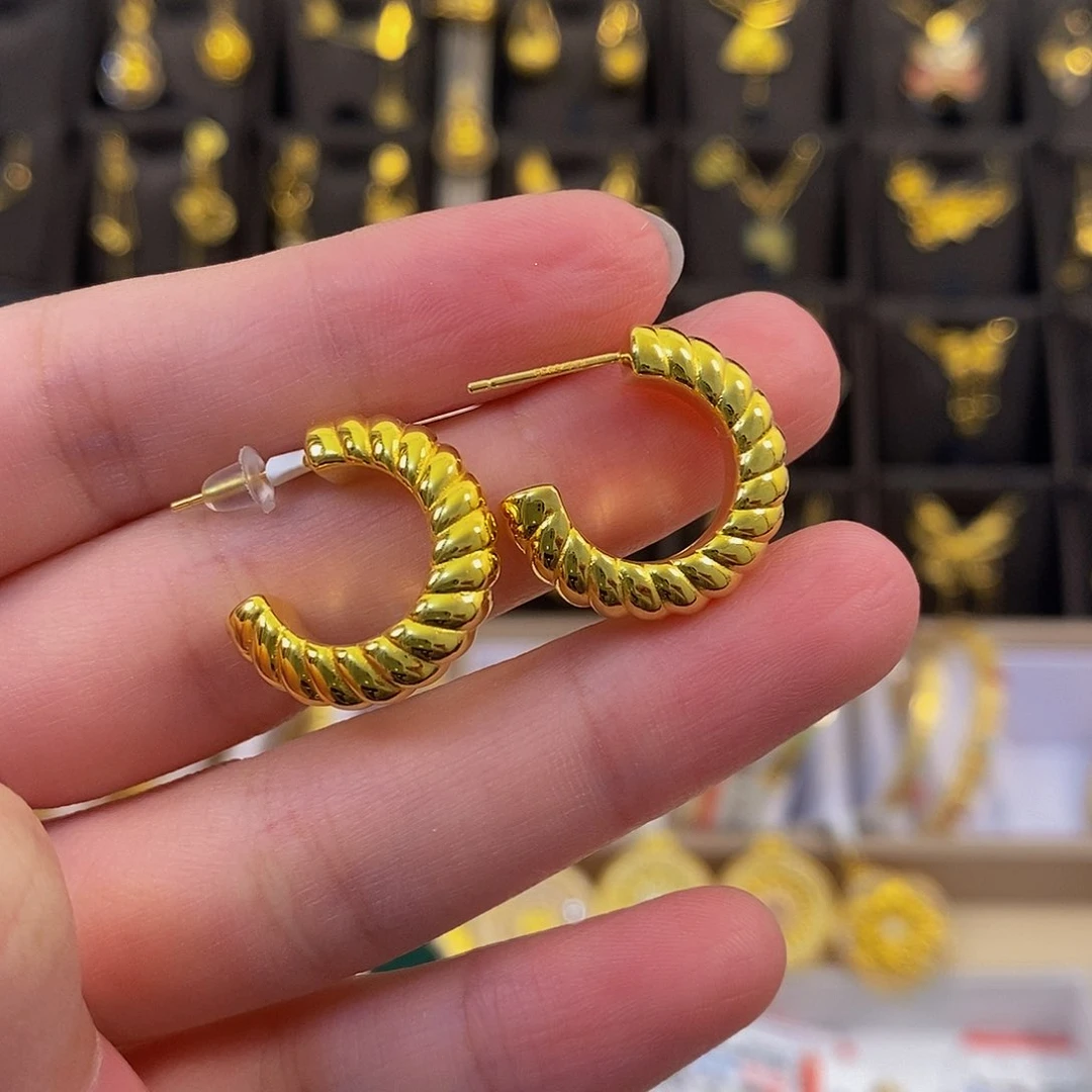 非金属无C型麻花耳钉