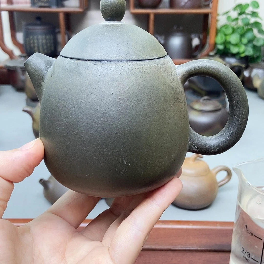 钦州坭兴陶柴烧茶壶瑕230cc