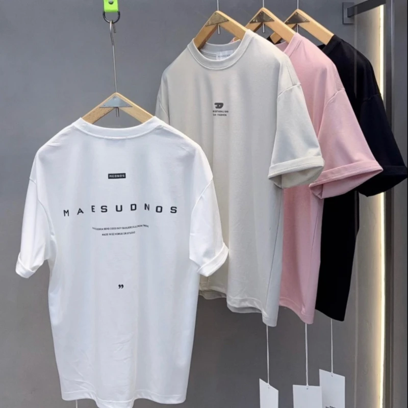 2025年夏季新款简约百搭休闲圆领短袖T恤676