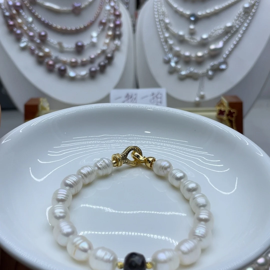 淡水珍珠手串合金爱***蛋