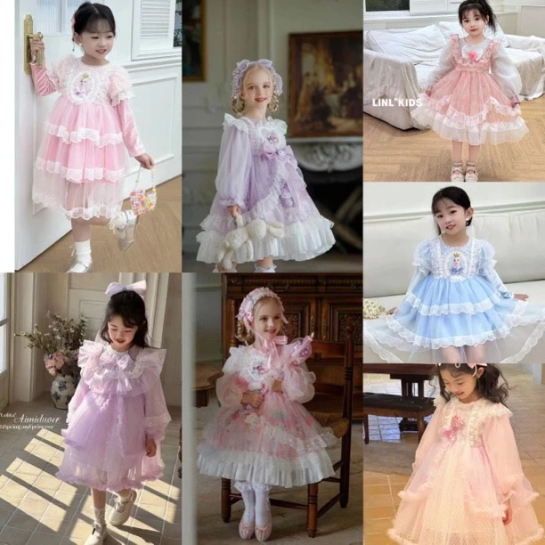 女童公主裙洛丽塔汉服纱裙孤品断码捡漏（下单备注编码）