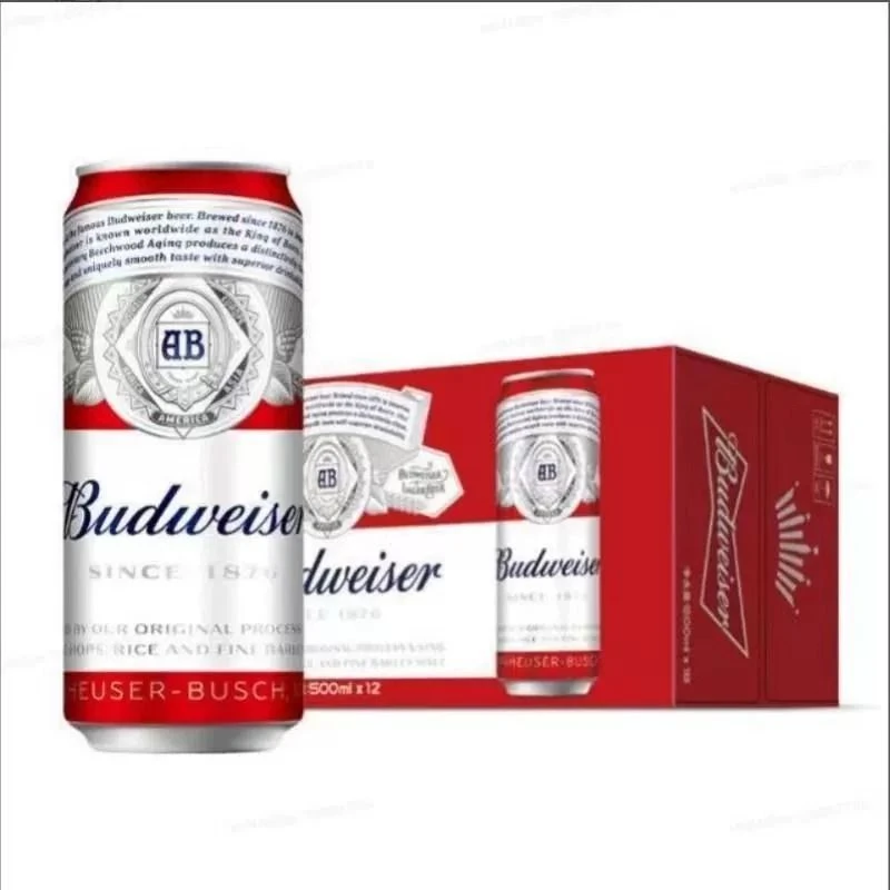 百威啤酒 500ml*12听/箱 包装随机 经典醇正9.7度整箱听啤