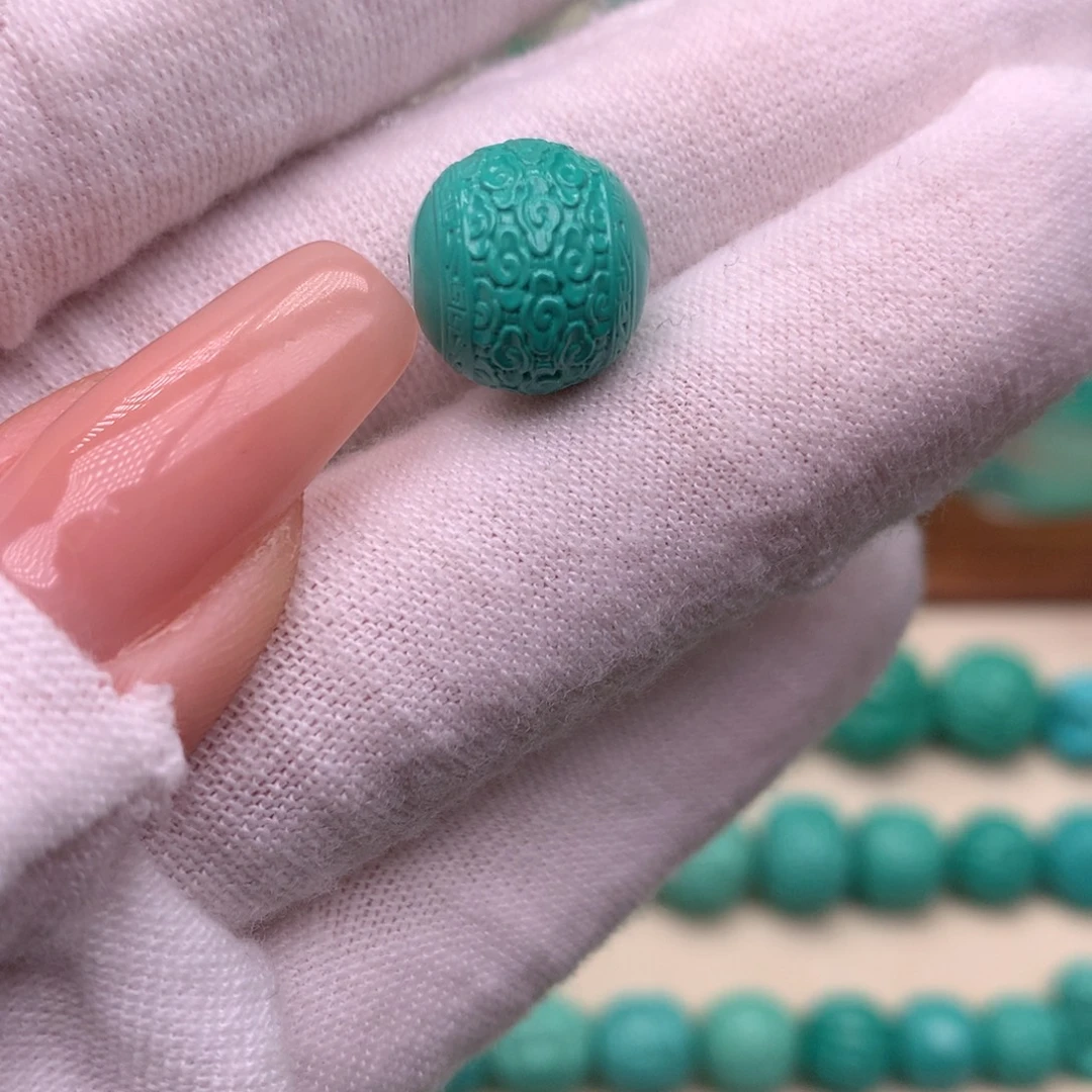 手工雕刻祥云圆珠卡11.5