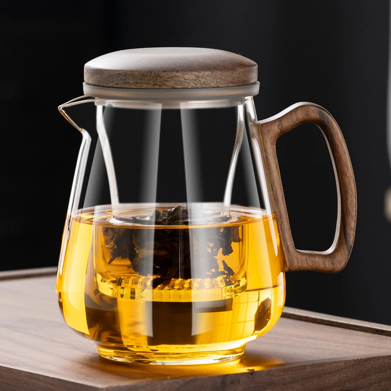加厚耐热玻璃泡茶壶功夫茶具茶水分离茶壶办公家用过滤花茶壶茶海
