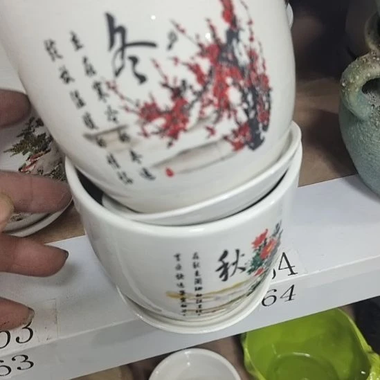 微瑕陶瓷花盆满12包邮