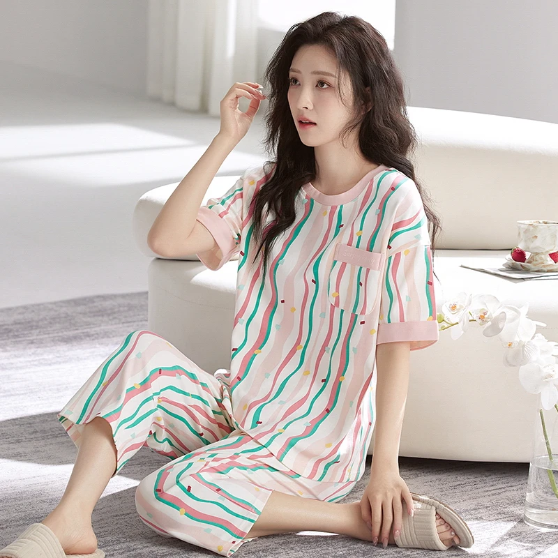 新品【多巴胺～拍一发三】舒适棉质家居服套装可外穿38101