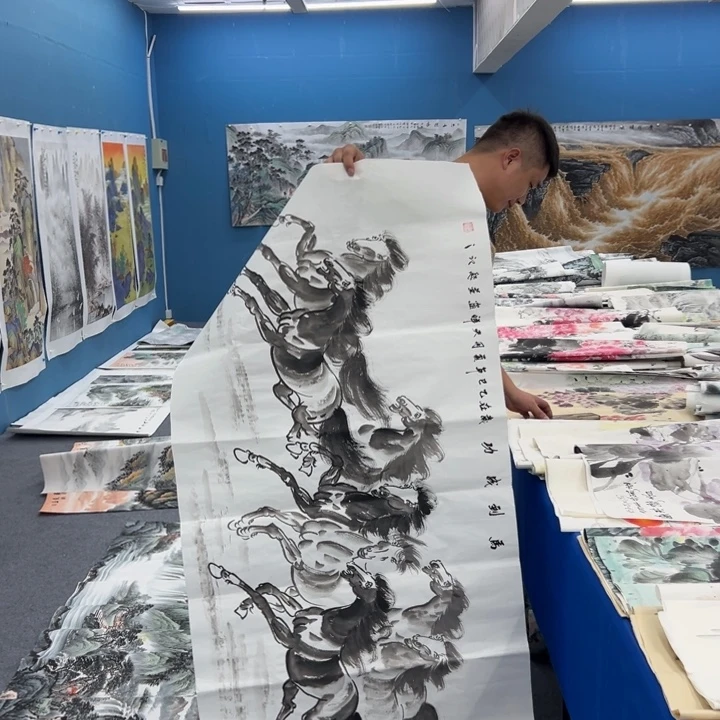 海***瑟国画宣纸纯手绘字画