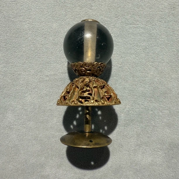 五品官员铜鎏金帽顶