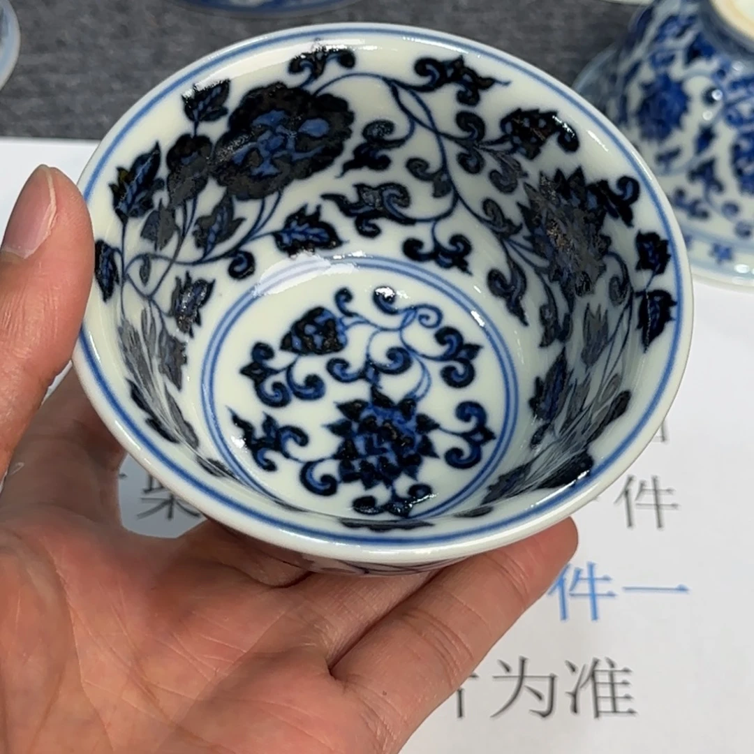 瓷杯子当代仿古精品全手工