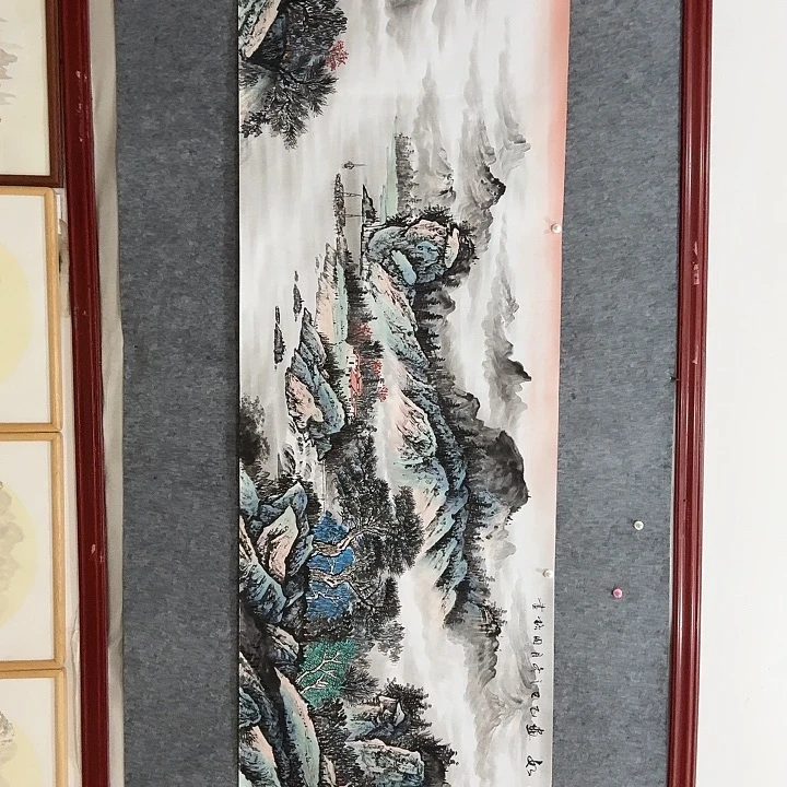 国画手绘国画江山如画