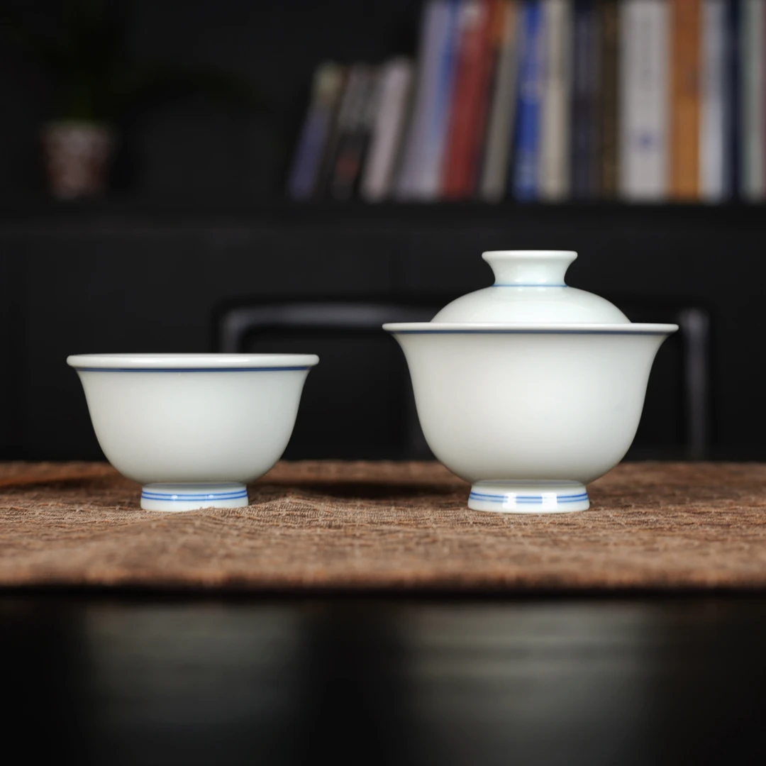 白胎套组 景德镇手工手绘茶具茶道