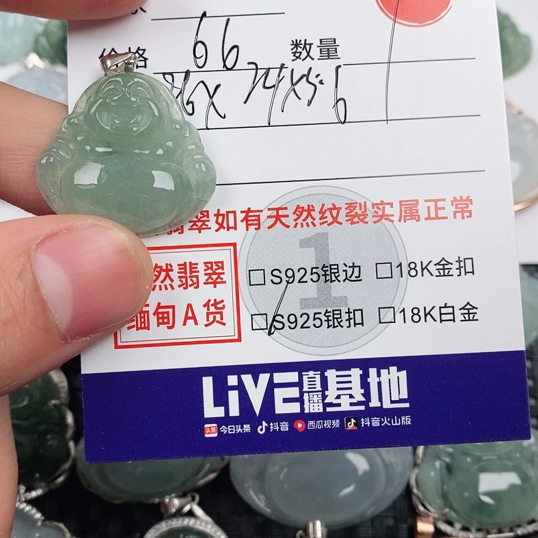 翡翠银S925镶嵌颈饰