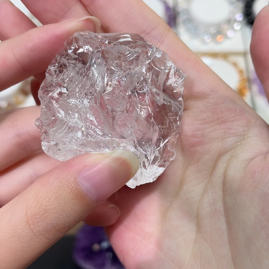 水晶未镶嵌手串白阿塞原石 101号