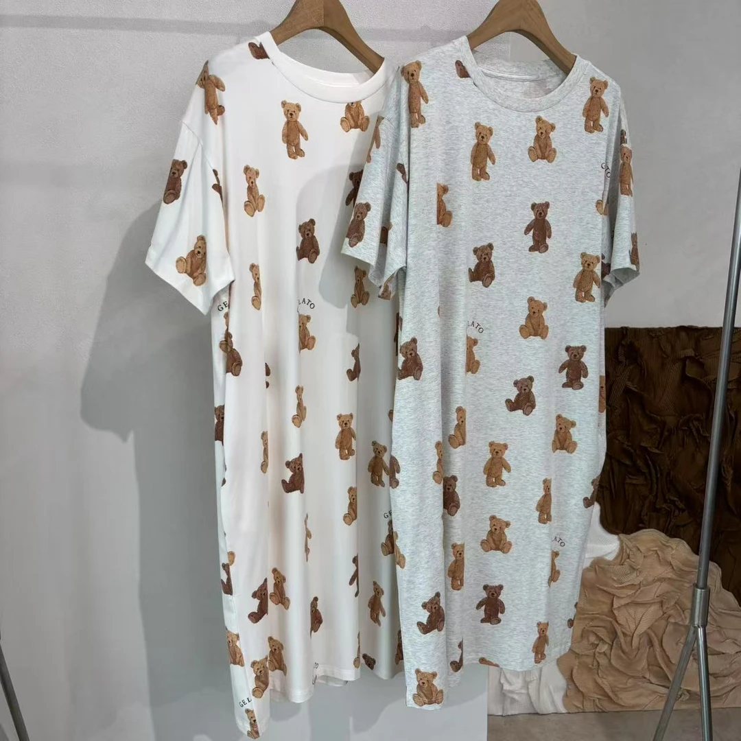 CLYQ4212 日本客人订单 泰迪小熊家居服睡裙