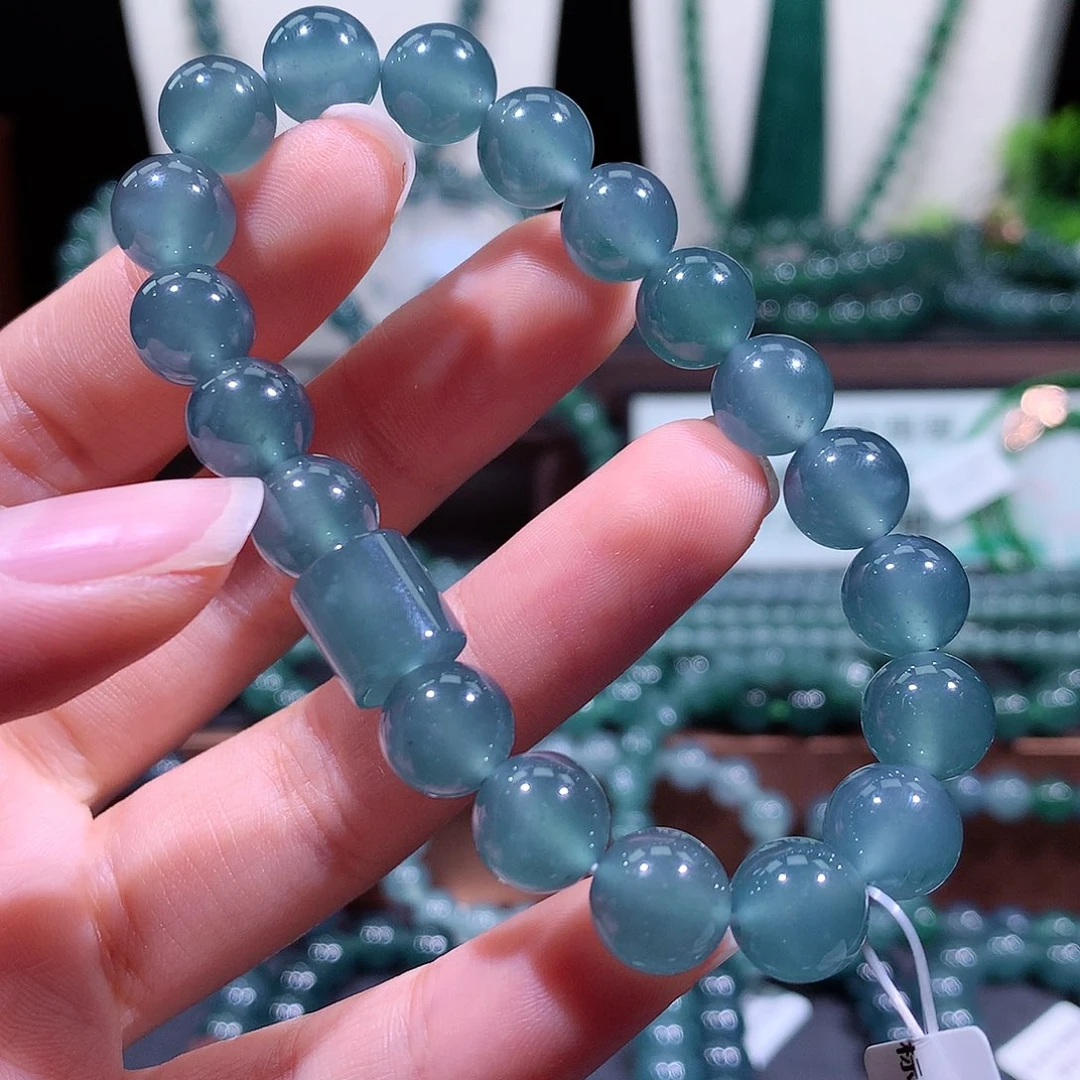 翡翠未镶嵌手链天然a货翡翠手串10