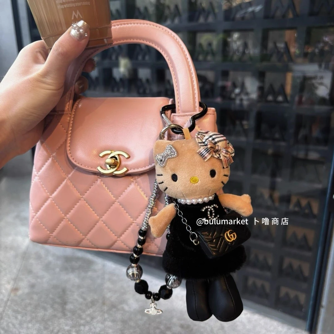 新款香风kitty可爱长腿包包玩偶公仔挂件礼物毛绒钥匙扣挂饰