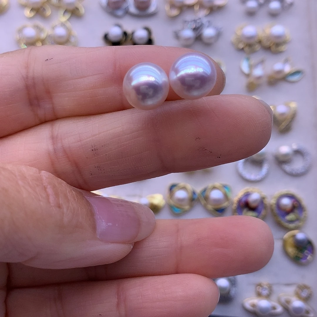 淡水珍珠耳饰合金