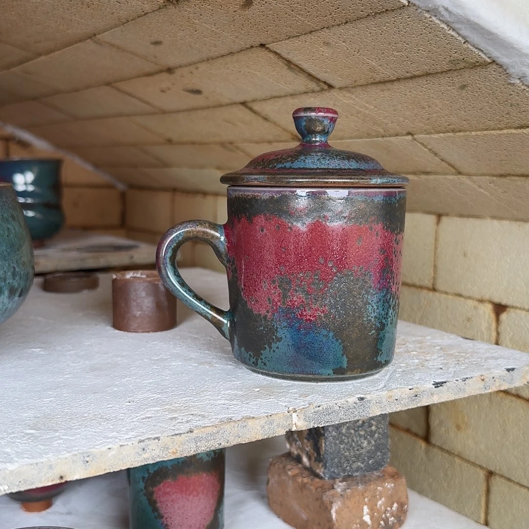 瓷片王建勋老师炉钧釉开窑直播