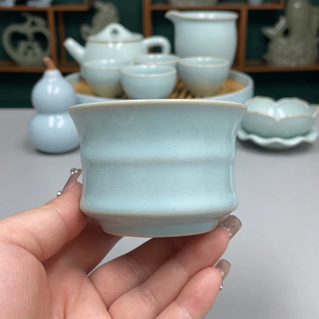 瓷竹节杯张君老师带礼盒