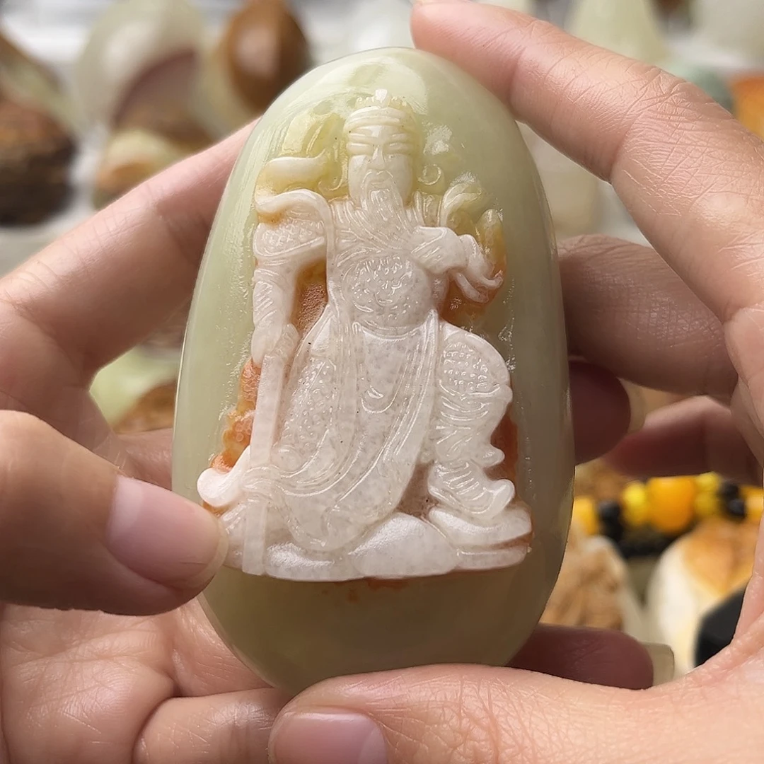 石材古青石不退换财神