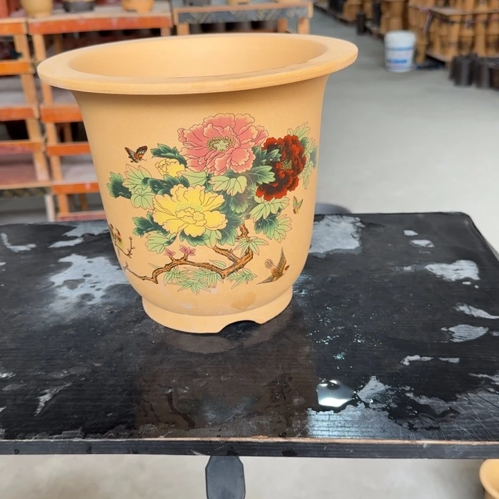 紫砂花盆 高度21口径24