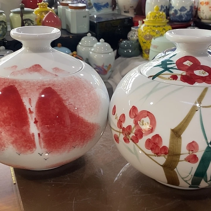 罐陶瓷茶叶罐密封罐家用摆件