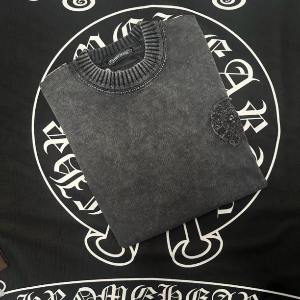 【5128】轻奢高级感重磅刺绣罗盘T恤短袖（男女同款）