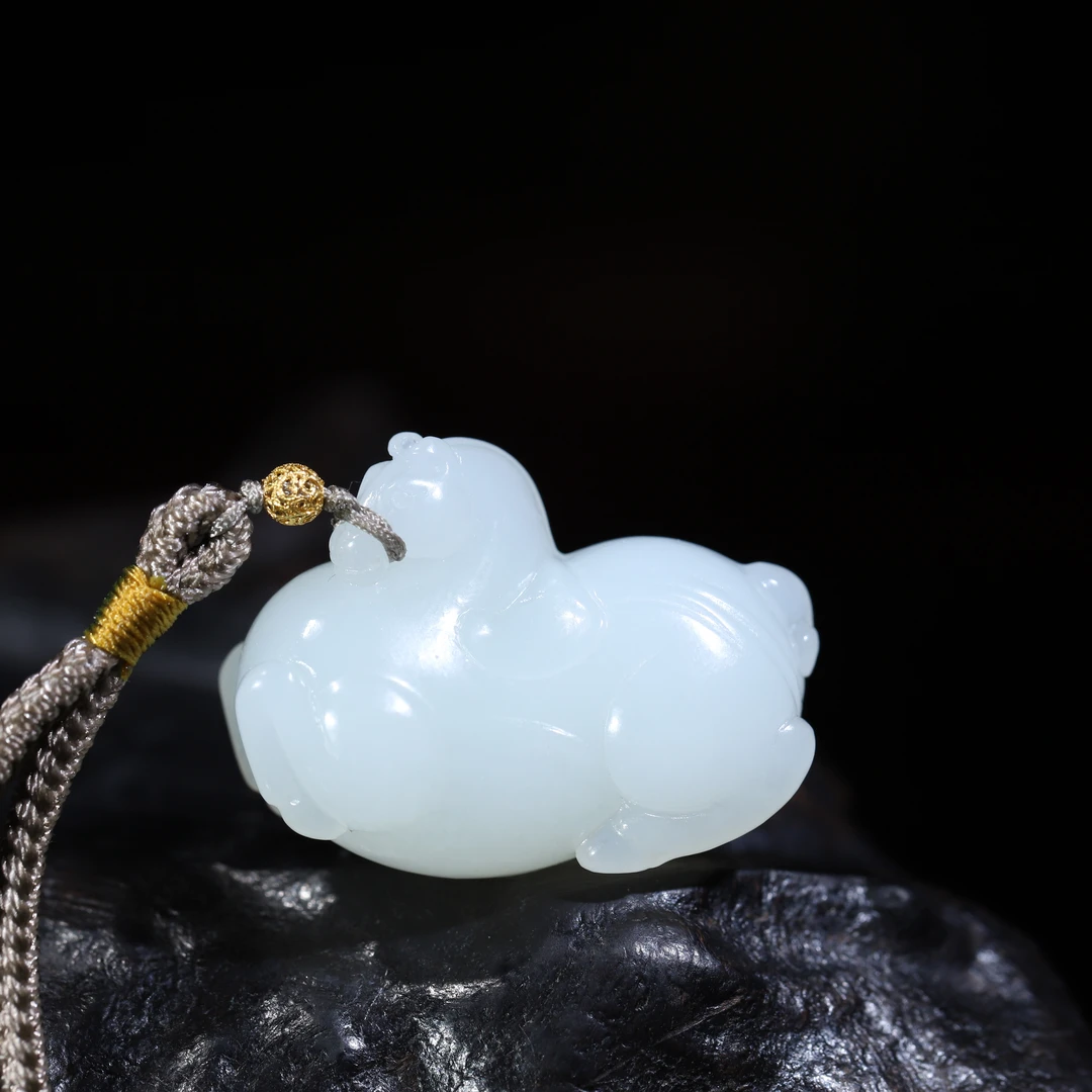 【汪氏精品】和田玉白玉马到成功 GG 122107-F46 多样性发其一
