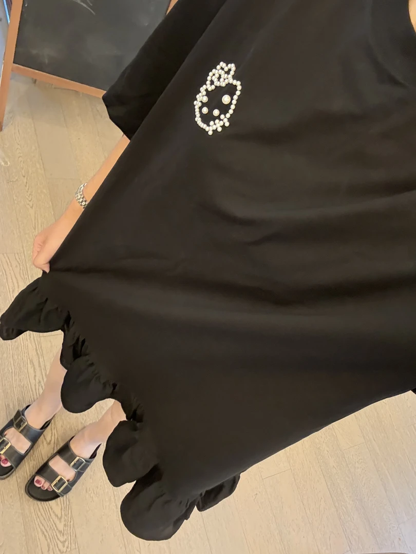 【珍珠裙】短袖休闲百搭大码时尚夏季宽松潮流