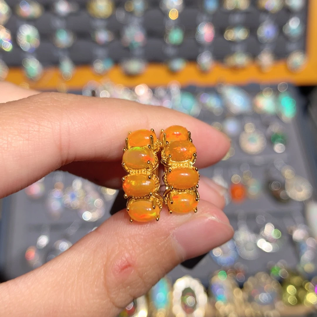 欧泊银S925镶嵌欧泊戒指y