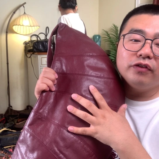 进口头层牛皮女包包