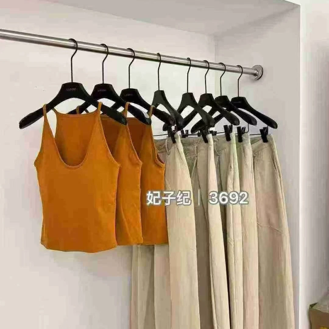 3692#早秋新款低领时尚显瘦百搭美背吊带背心ins简约纯色80-130斤