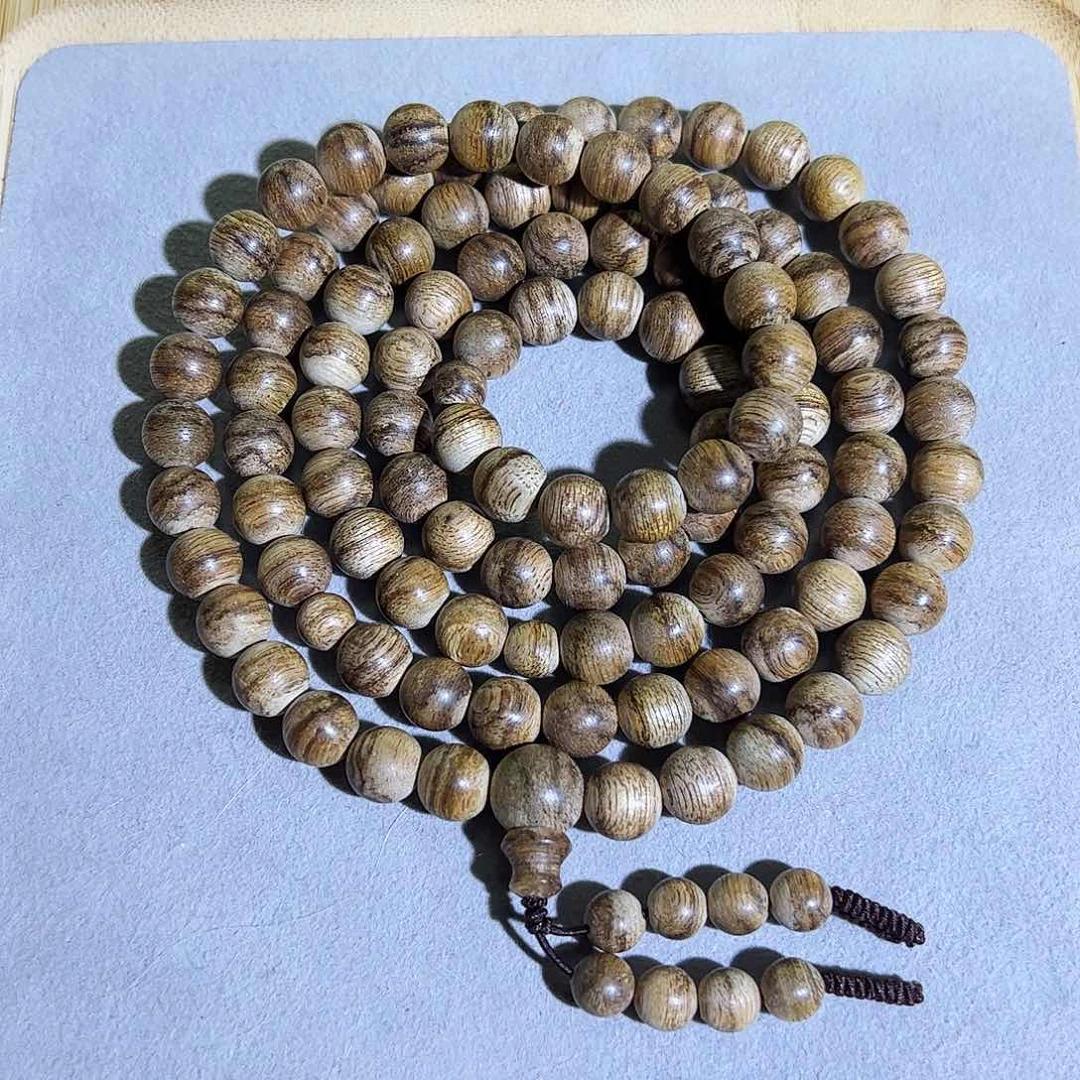 沉香手串天然达拉干虎斑老料0.9多圈 26.8g 奶香透凉