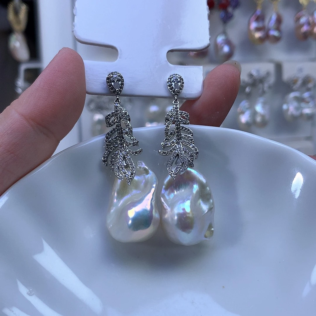 合金淡水珍珠耳饰特价3719