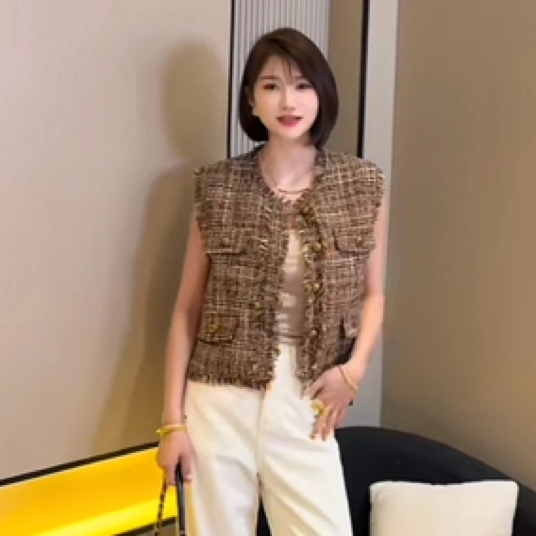 珍珍新品上新小香风马甲2769