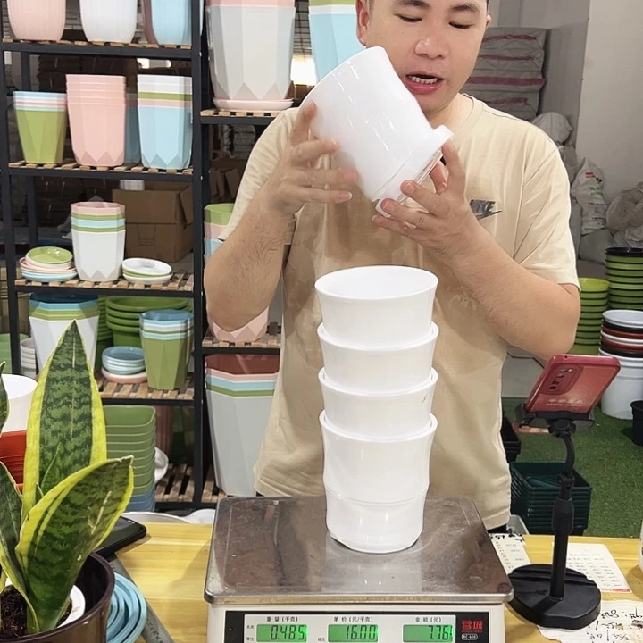 竹节口13.6高14白色5个带托