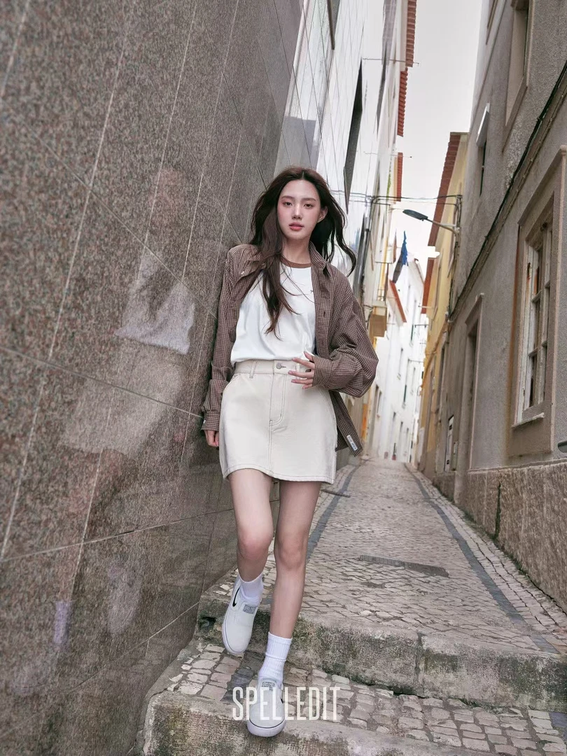 SPELLEDIT 2025秋季新品 时尚水洗牛仔半身裙 正品 NO退NO换