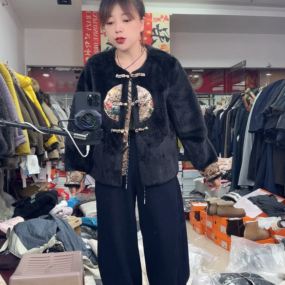 062黑色国风M毛毛特价