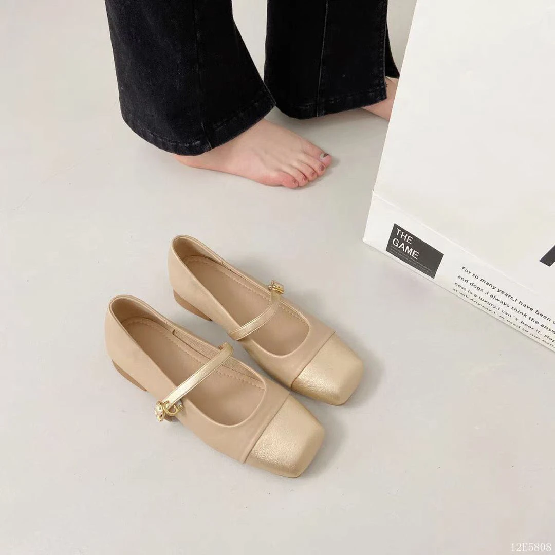 9088欧洲站春款平底豆豆鞋乐福鞋瓢鞋奶奶鞋复古玛丽珍女单鞋K2