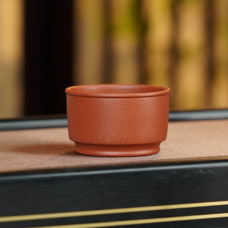 宜兴原矿紫砂全手工大容量降坡泥光素高档主人水缸杯