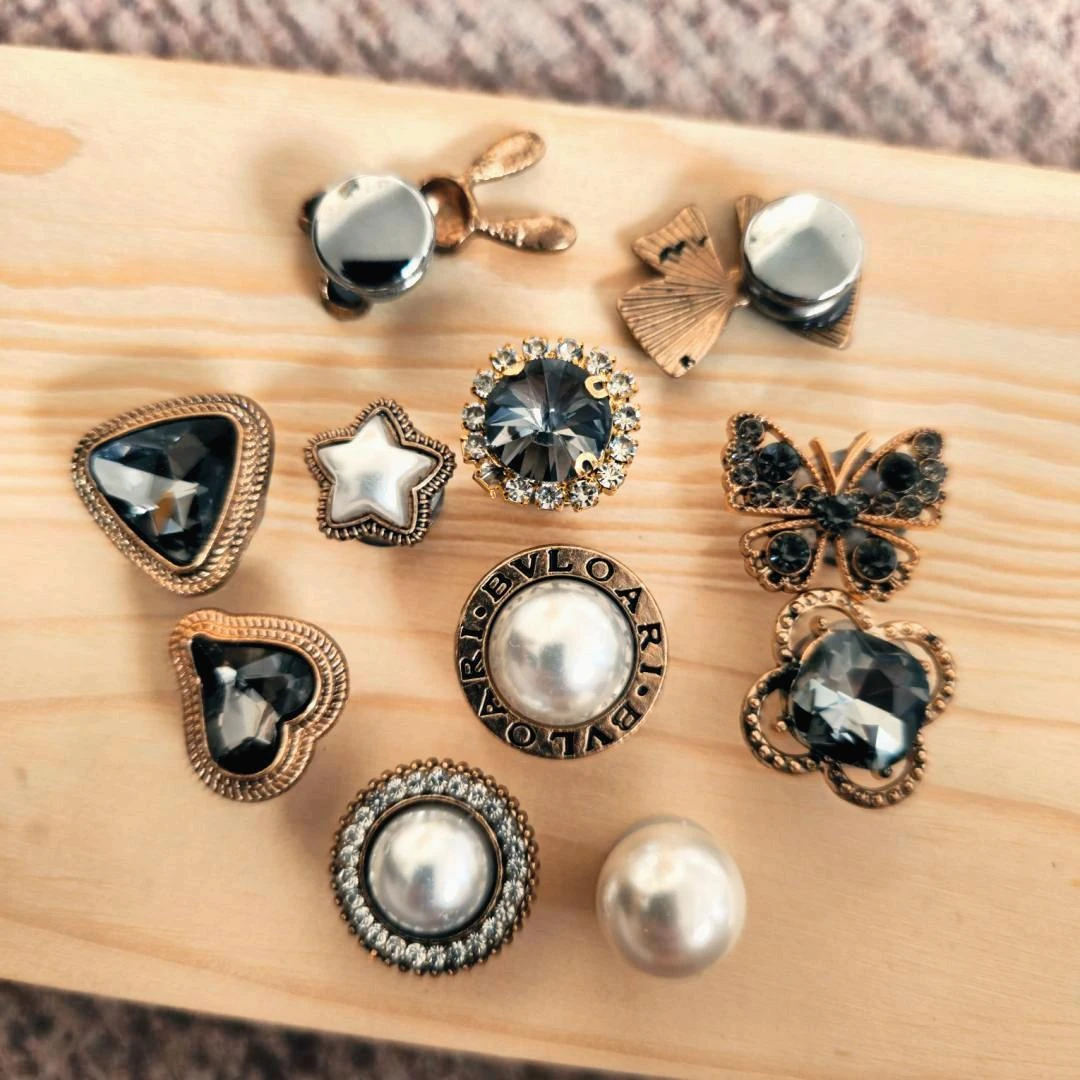 “复古巴洛克”精美钻面复古法式宫廷装饰风气质款鞋花鞋扣